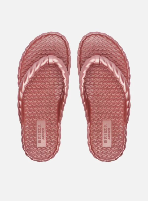 Chinelo de Dedo Rosa Metalizado Marrocos Brizza - Imagem 3
