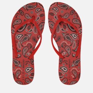 Chinelo de Dedo Vermelho Paisley Brizza