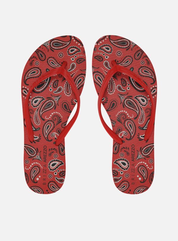 Chinelo de Dedo Vermelho Paisley Brizza