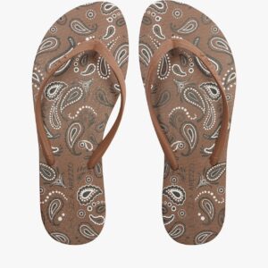 Chinelo de Dedo Marrom Paisley Brizza