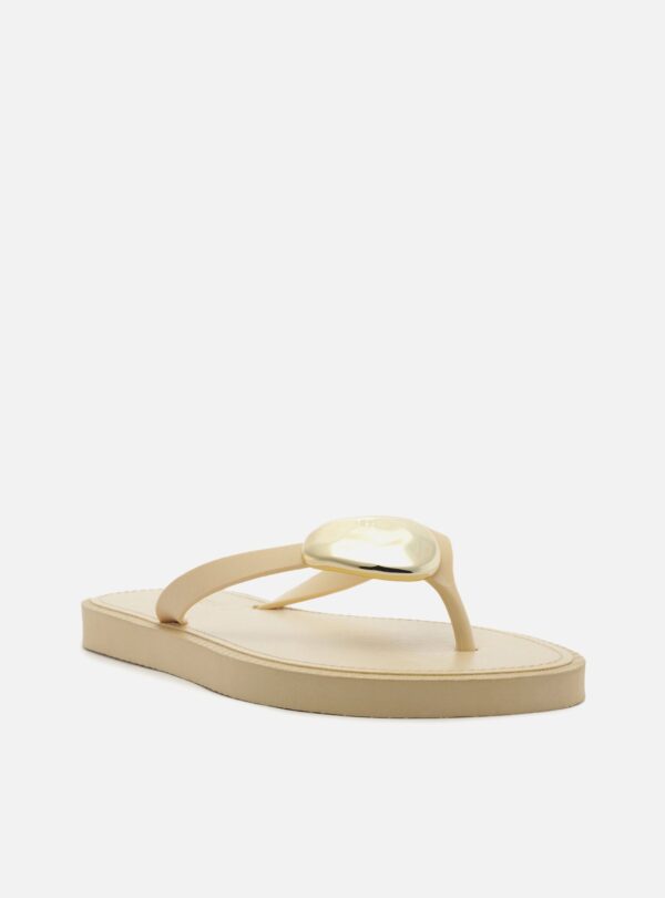 Chinelo Minimal Branco Bico Redondo Brizza - Imagem 2