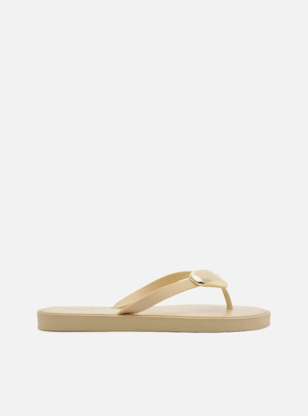 Chinelo Minimal Branco Bico Redondo Brizza - Imagem 3