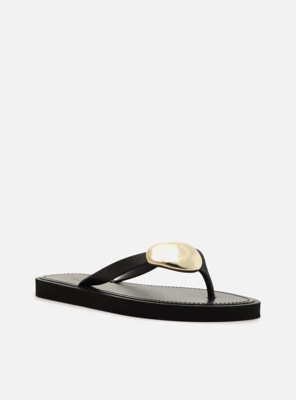 Chinelo Minimal Preto Bico Redondo Brizza - Imagem 2