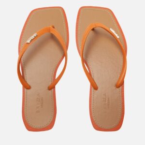 Chinelo de Dedo Laranja Recouro Square Brizza