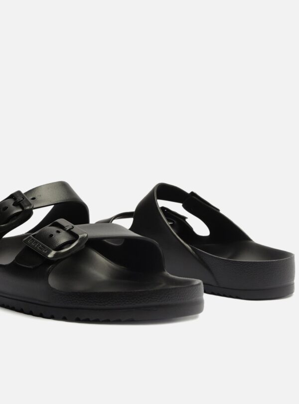 Slide Preto Flatform Tiras Brizza - Imagem 5