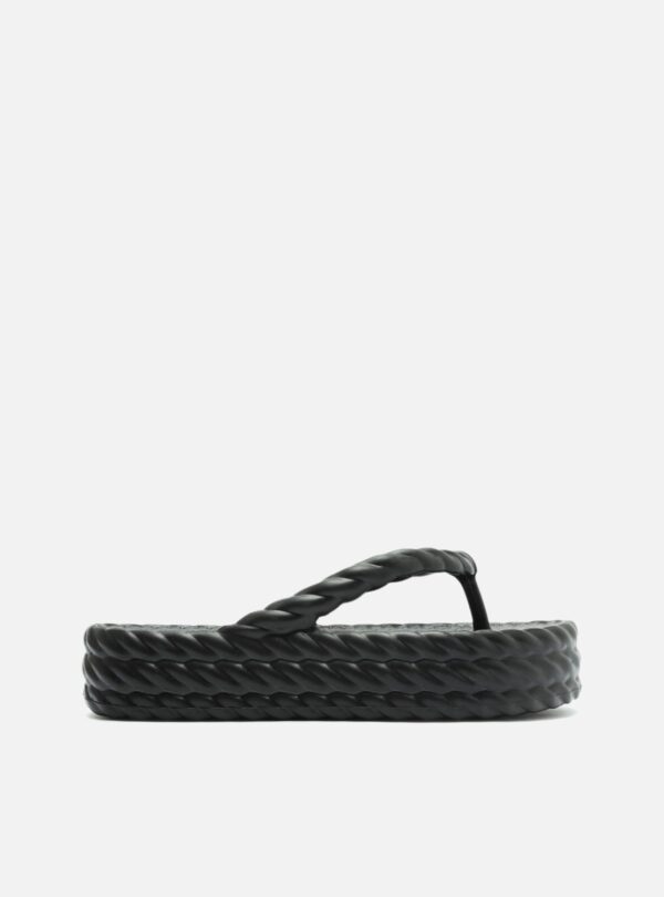 Sandália Preta Flatform Marrocos Mid