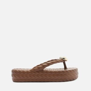 Sandália Marrom Flatform Marrocos Mid