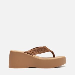 Tamanco Marrom Flatform Crochê