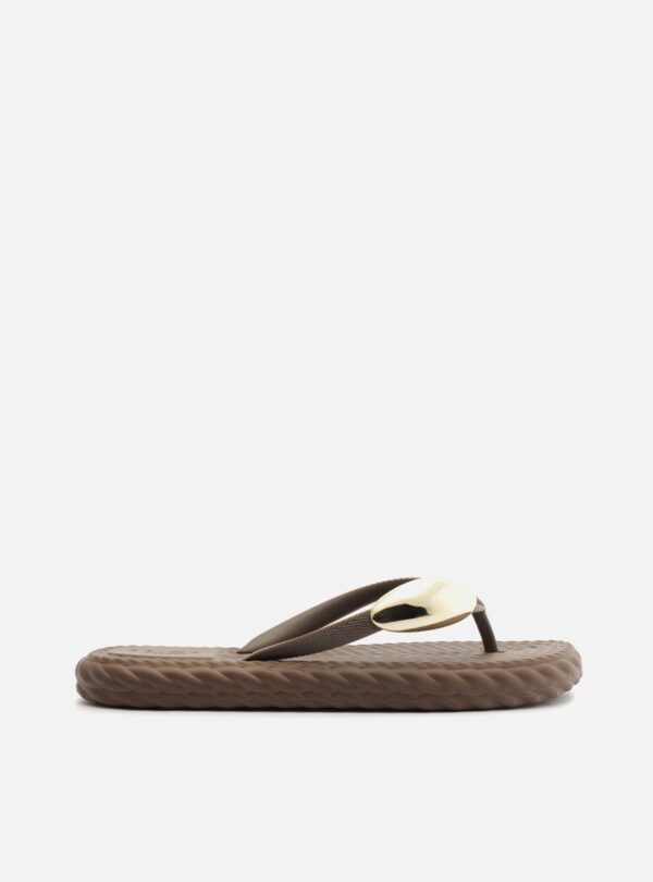 Chinelo de Dedo Marrom Flip Flop - Imagem 3
