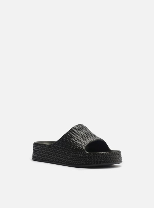 Slide Preto Tresse Flatform Tira - Imagem 2