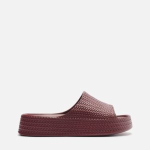 Slide Vermelho Tresse Flatform Tira