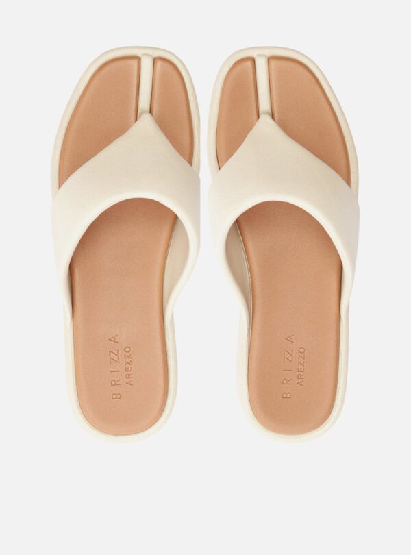 Sandália Branca Flatform Bicolor Tira - Imagem 2