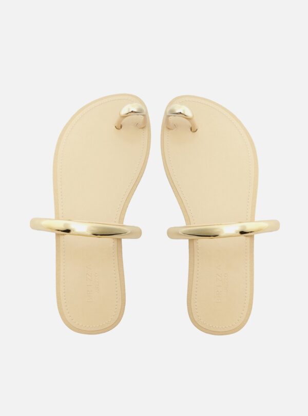 Sandália Rasteira Off-white Brizza