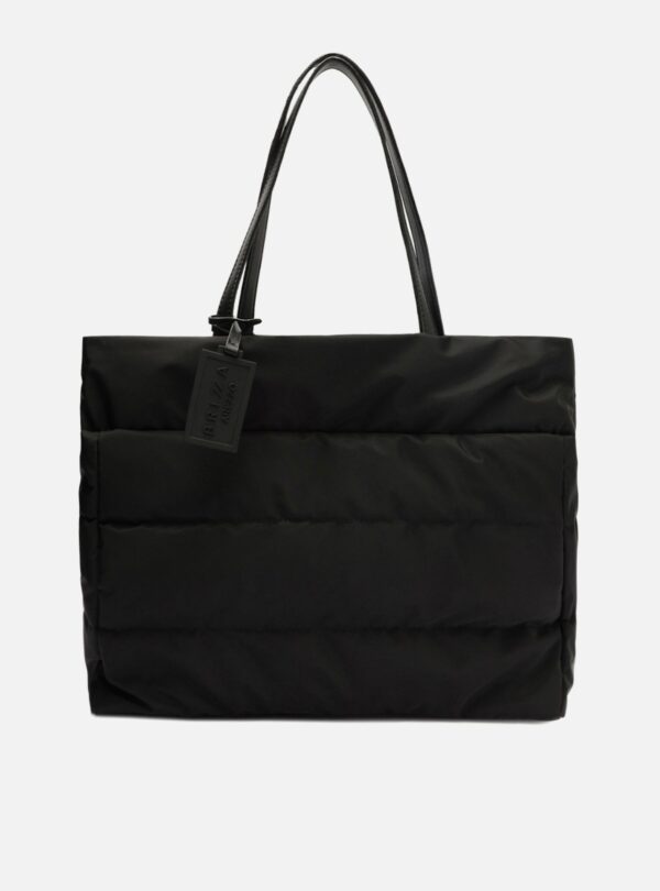 Bolsa Shopping Preta Nylon Gigi Grande