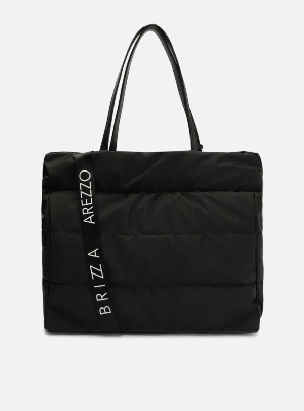 Bolsa Shopping Preta Nylon Gigi Grande - Imagem 3