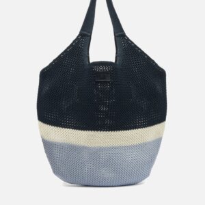 Bolsa Shopping Azul Crochê Grande Mayra