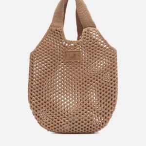 Bolsa Shopping Marrom Crochê Mayra Pequena